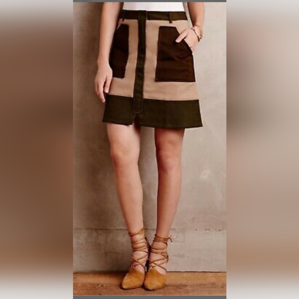 ✨ Host Pick ✨ Anthropologie Holding Horses, Women's, Skirt, Size 6, Color Green - Picture 1 of 7